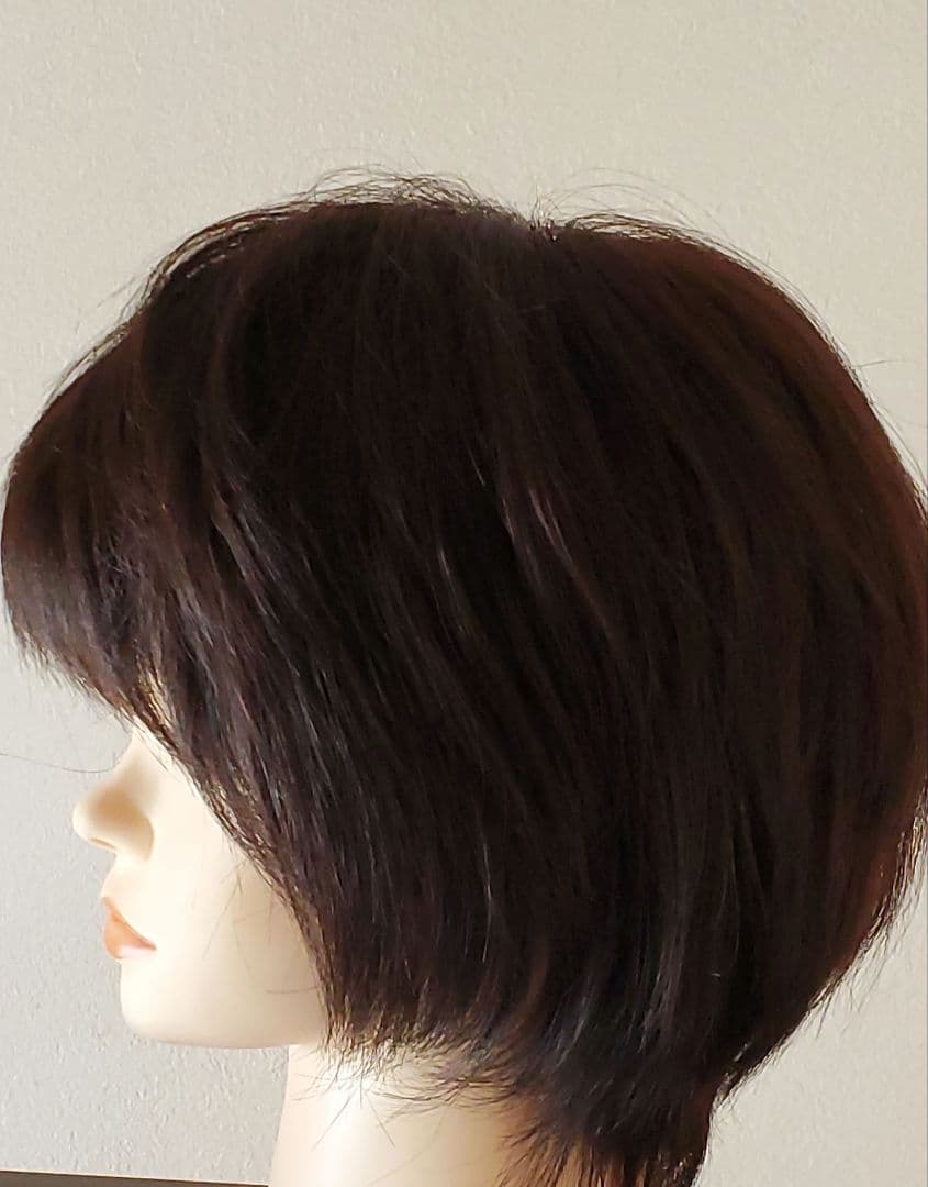 百合子ウイッグレミー人毛100%　Mサイズ　スキンレースタイプ