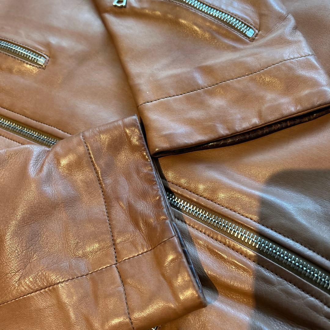 SERAPHIN ライダースジャケット ベージュ