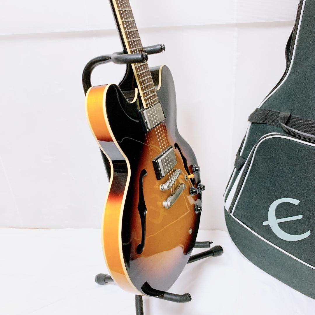 美品 Epiphone エピフォン Dot VS セミアコ エレキギター ケース