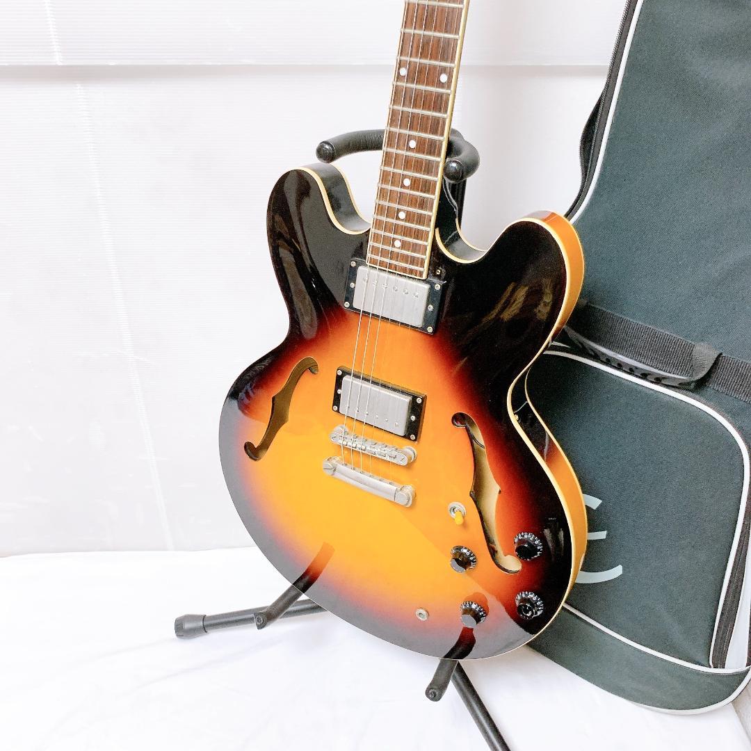美品 Epiphone エピフォン Dot VS セミアコ エレキギター ケース