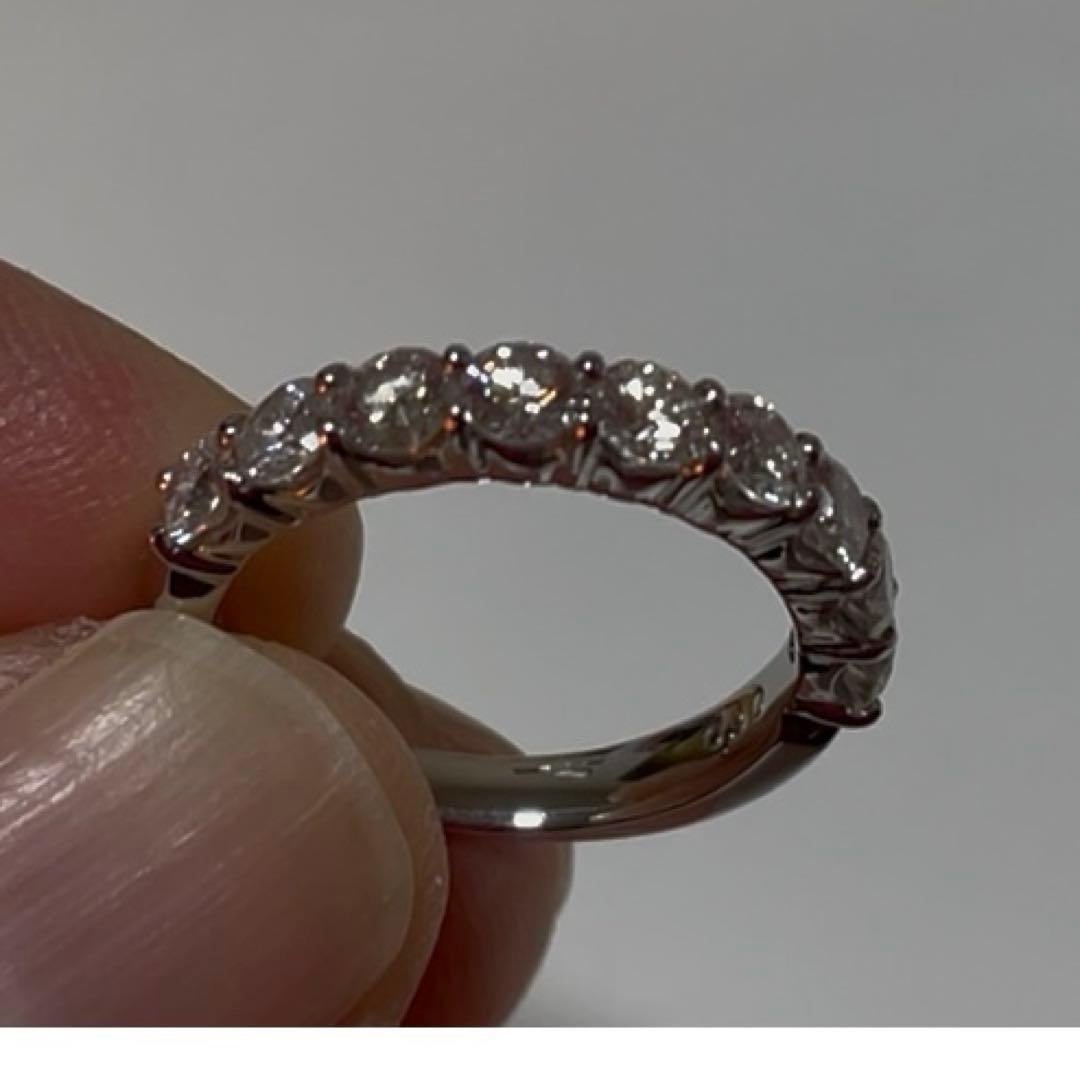 【正月セール】ハーフエタニティリング ダイヤモンド６号プラチナ　0.9カラット