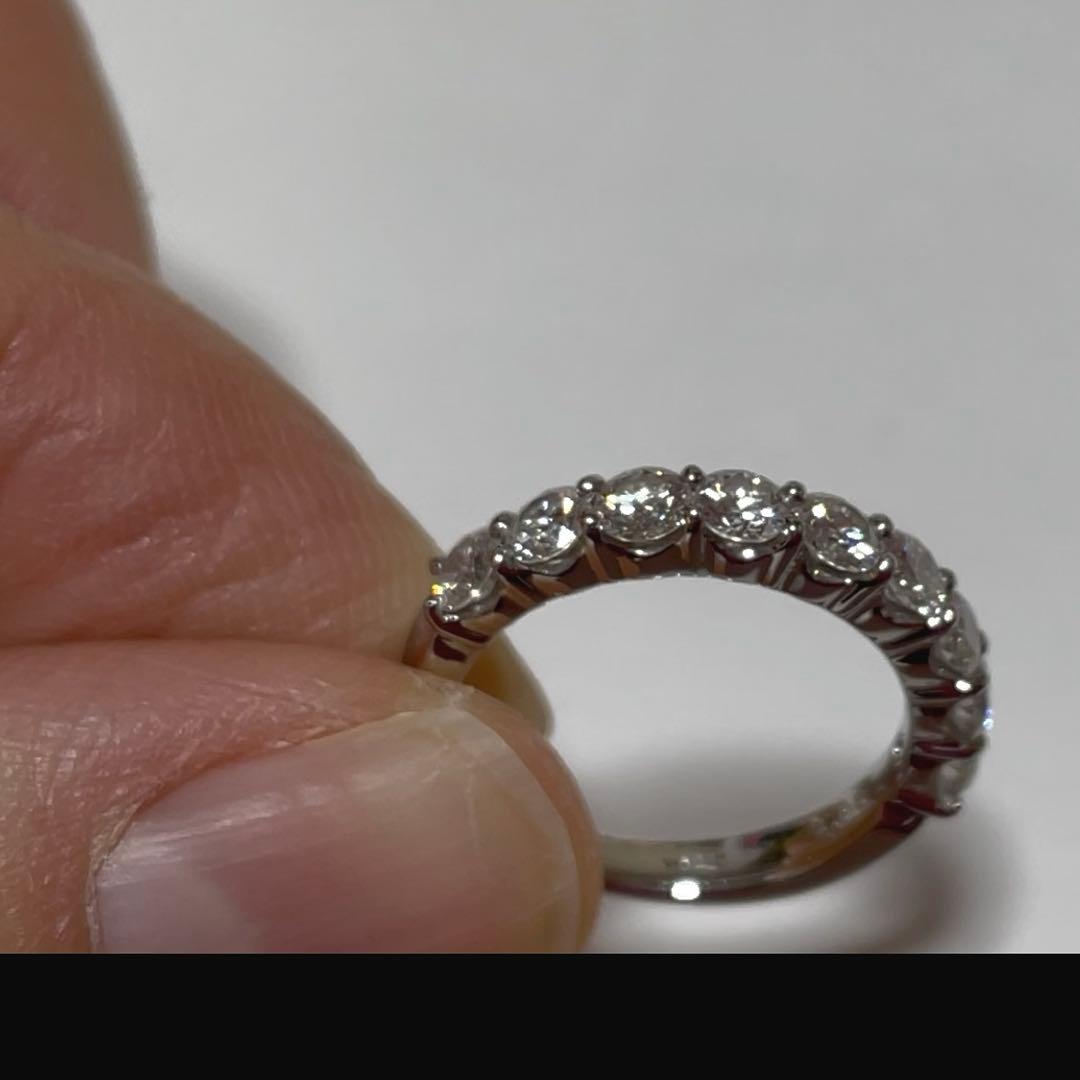 【正月セール】ハーフエタニティリング ダイヤモンド６号プラチナ　0.9カラット