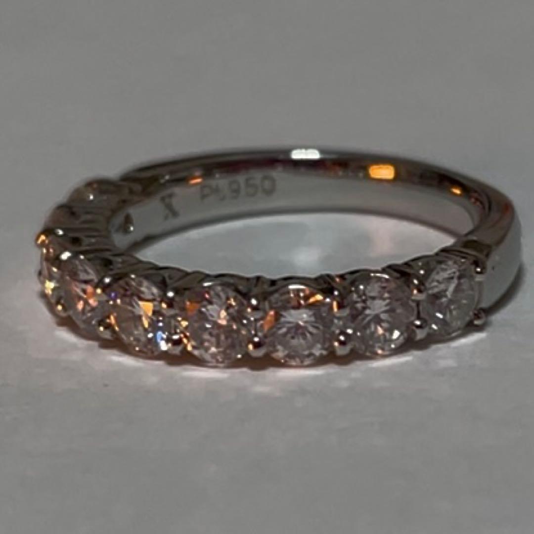 【正月セール】ハーフエタニティリング ダイヤモンド６号プラチナ　0.9カラット