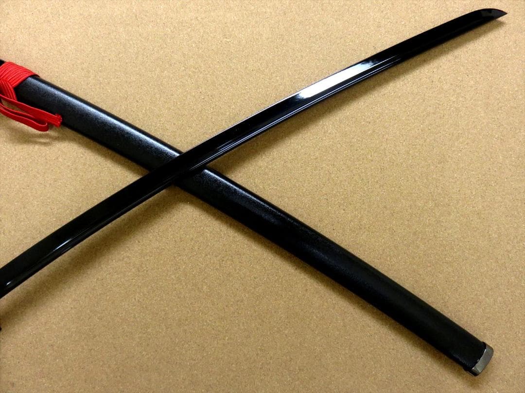 関の美術刀剣 空想刀 黒斬剣卍鍔 黒塗刀身 大刀 模造刀 模擬刀 仮装パーティー