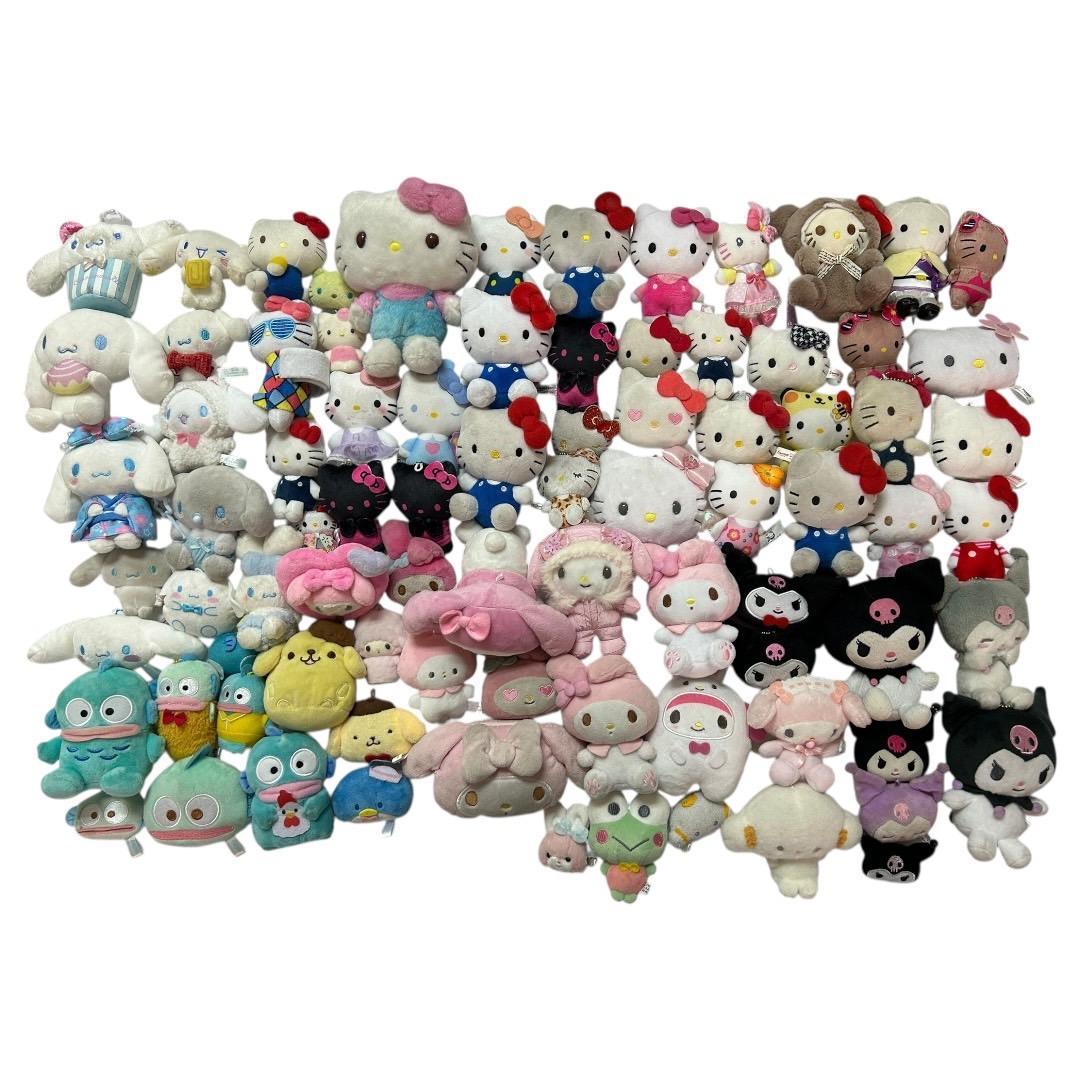 【ばら売り不可】サンリオ キャラクター ぬいぐるみ 83体 まとめ売り サンリオ おさるのもんきち 足ぶら キーチェーンマスコット ぬいぐるみ