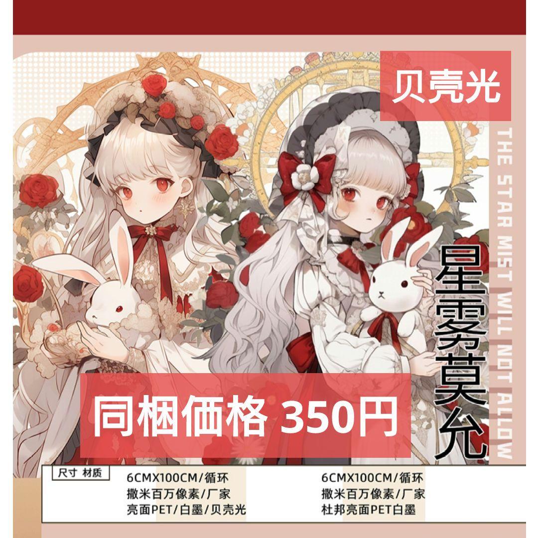 ✩再販✩J529＃指尖月(贝壳光)夏日野炊切り売り海外人物マステ女の子