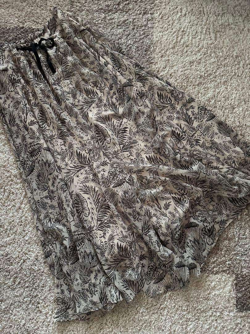 BEARDSLEY ガウチョパンツ スカート見え シフォン生地