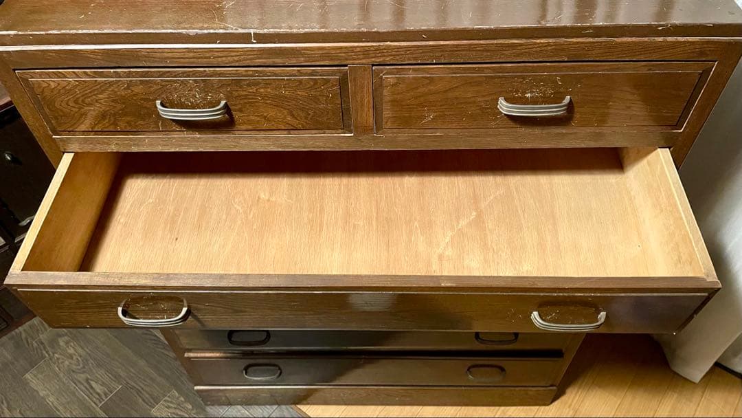 木製タンス ダークブラウン アンティーク レトロ