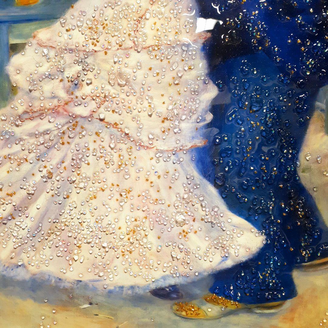 輸入雑貨　天然石　ルノワール作『1883年ブージヴァルのダンス』』　クリスタル