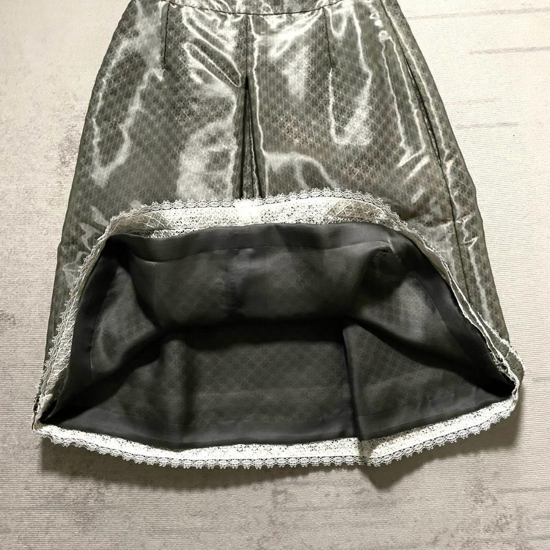 新品レベル CHANEL ミディアム丈 スカート シースルー 36