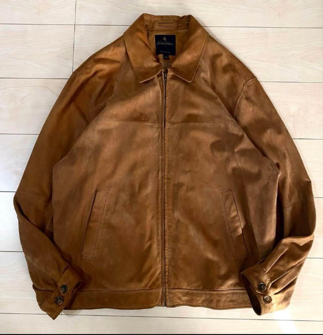 希少 ブルックスブラザーズ ラムスエード スイングトップ レザー