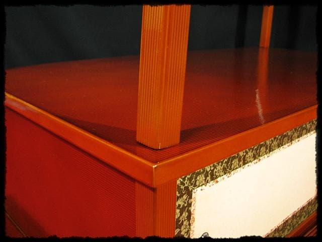 即中斎好 紹鴎棚 糸目 春慶 十三代 無盡宗左 表千家 棚