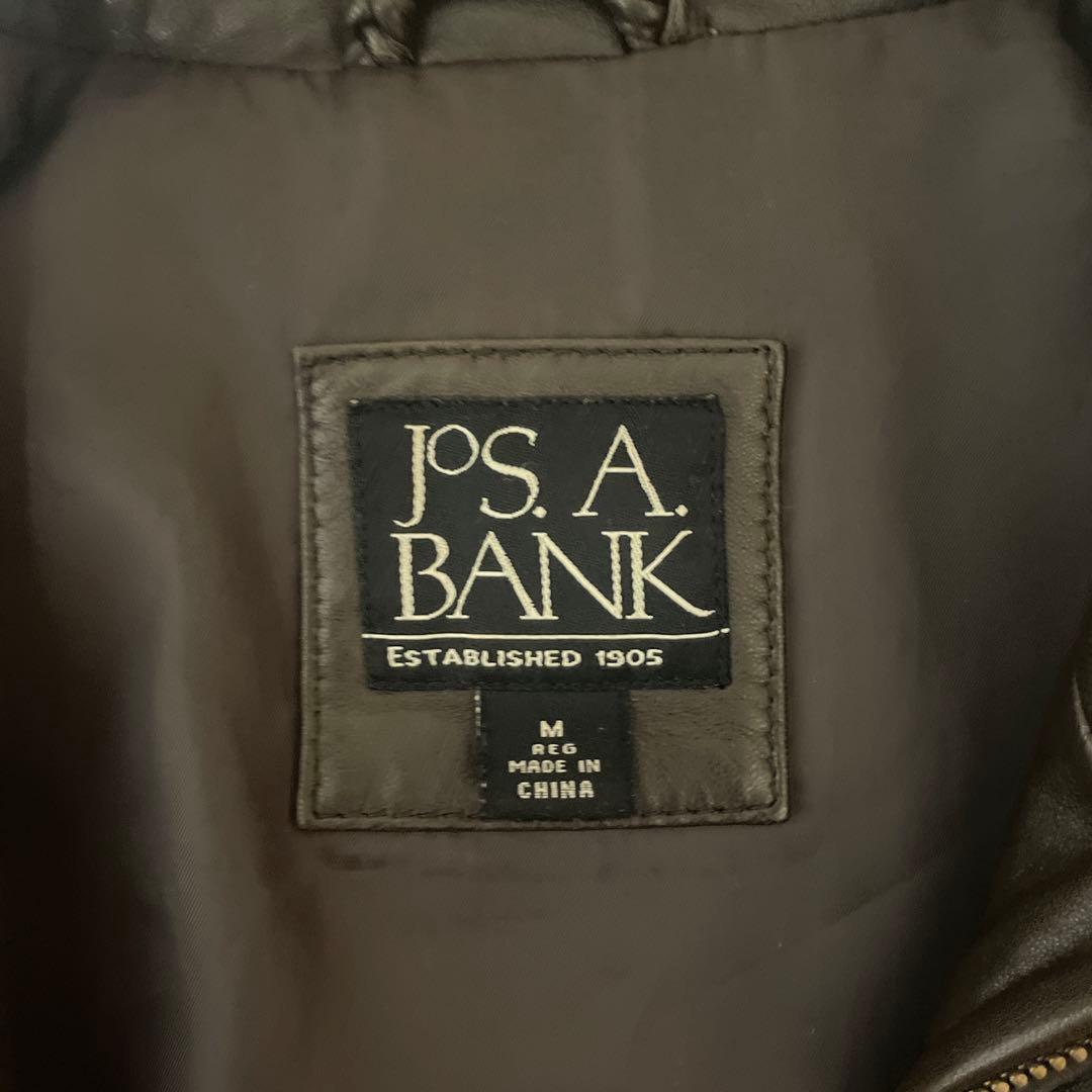 90s Jos. A. Bank ダークブラウン レザー ジャケット M