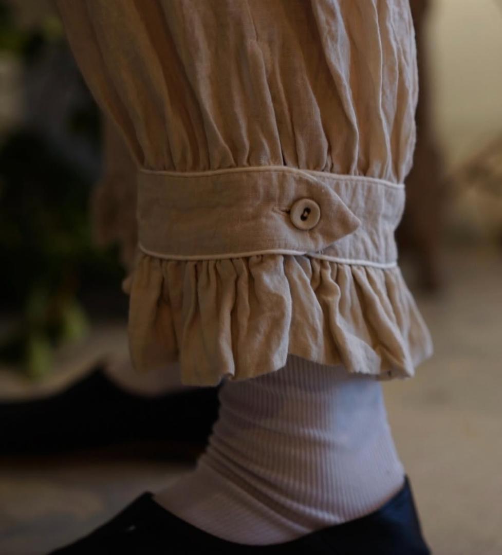 値下！極レア極美品！nolumさん　ドロワーズ　黒　リネンパンツ　ギャザーパンツ