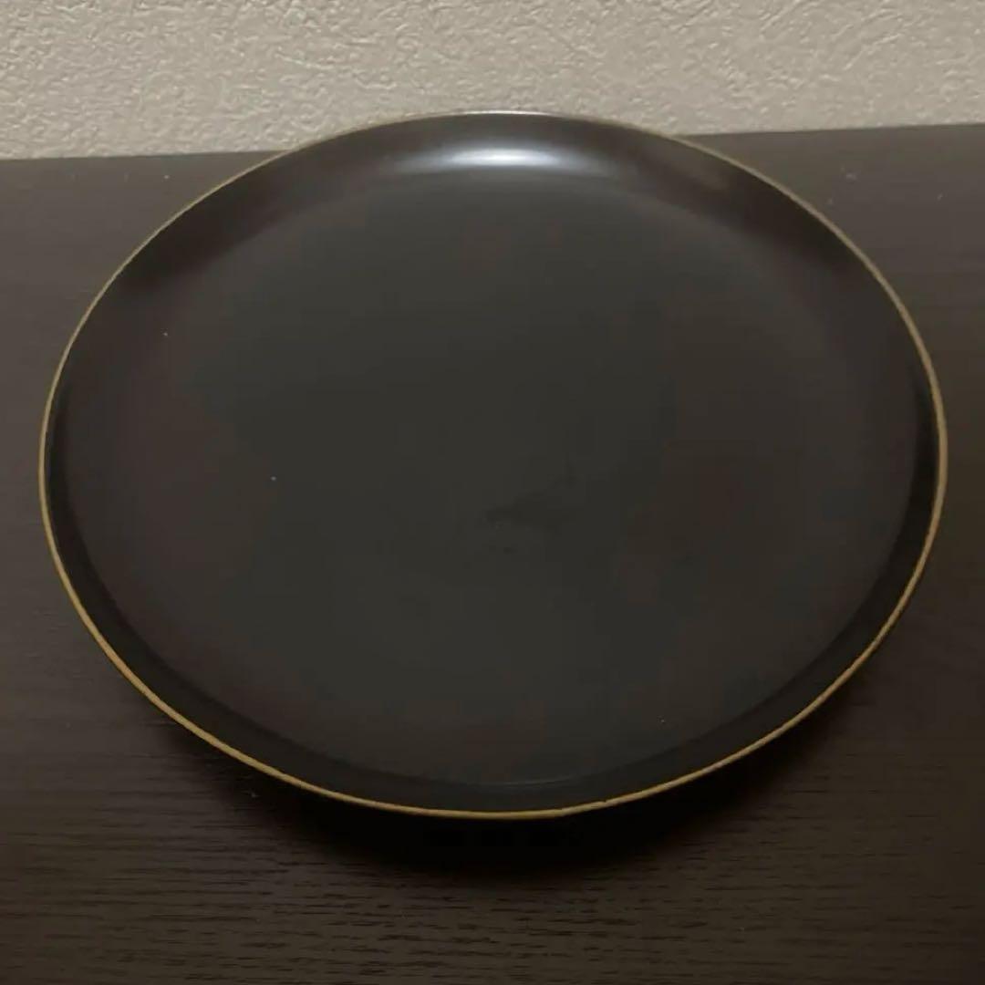 豪華掘り出し物！【昭和レトロ•骨董品】黒漆　銘々盆揃い《20枚セット》