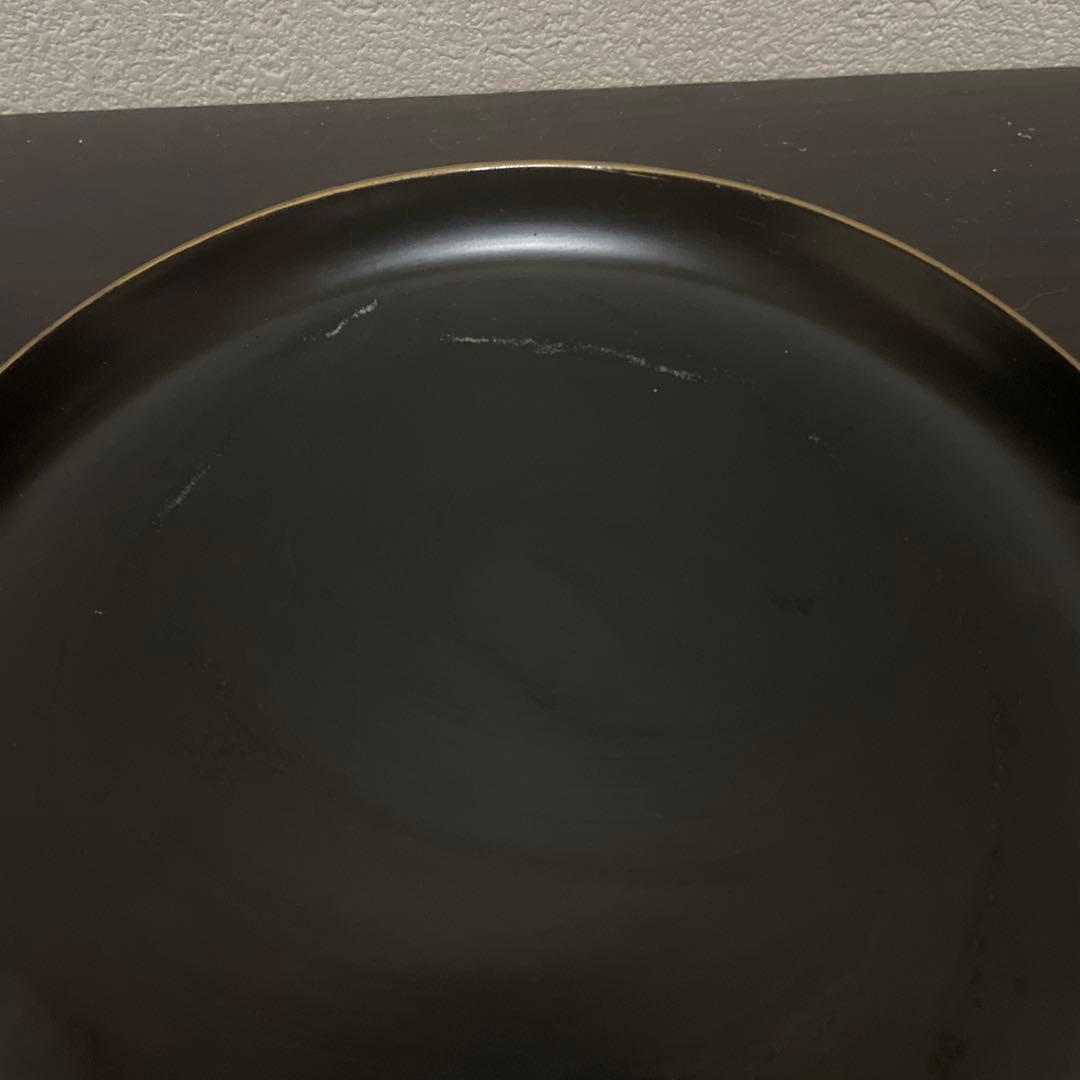 豪華掘り出し物！【昭和レトロ•骨董品】黒漆　銘々盆揃い《20枚セット》