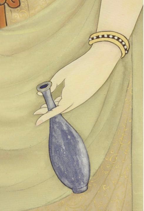 送料無料　極上絹本肉筆観音図 大幅掛軸 211×69cm　時代物