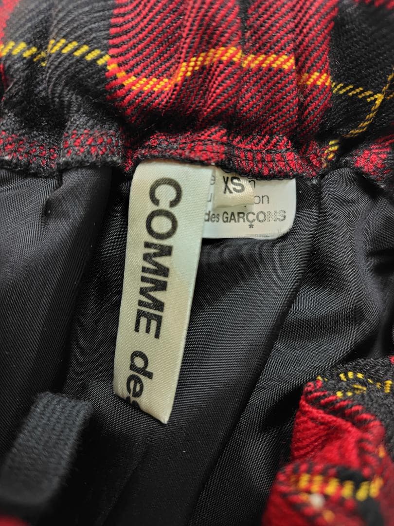 COMME des GARCONS　赤チェック　バルーンパンツ