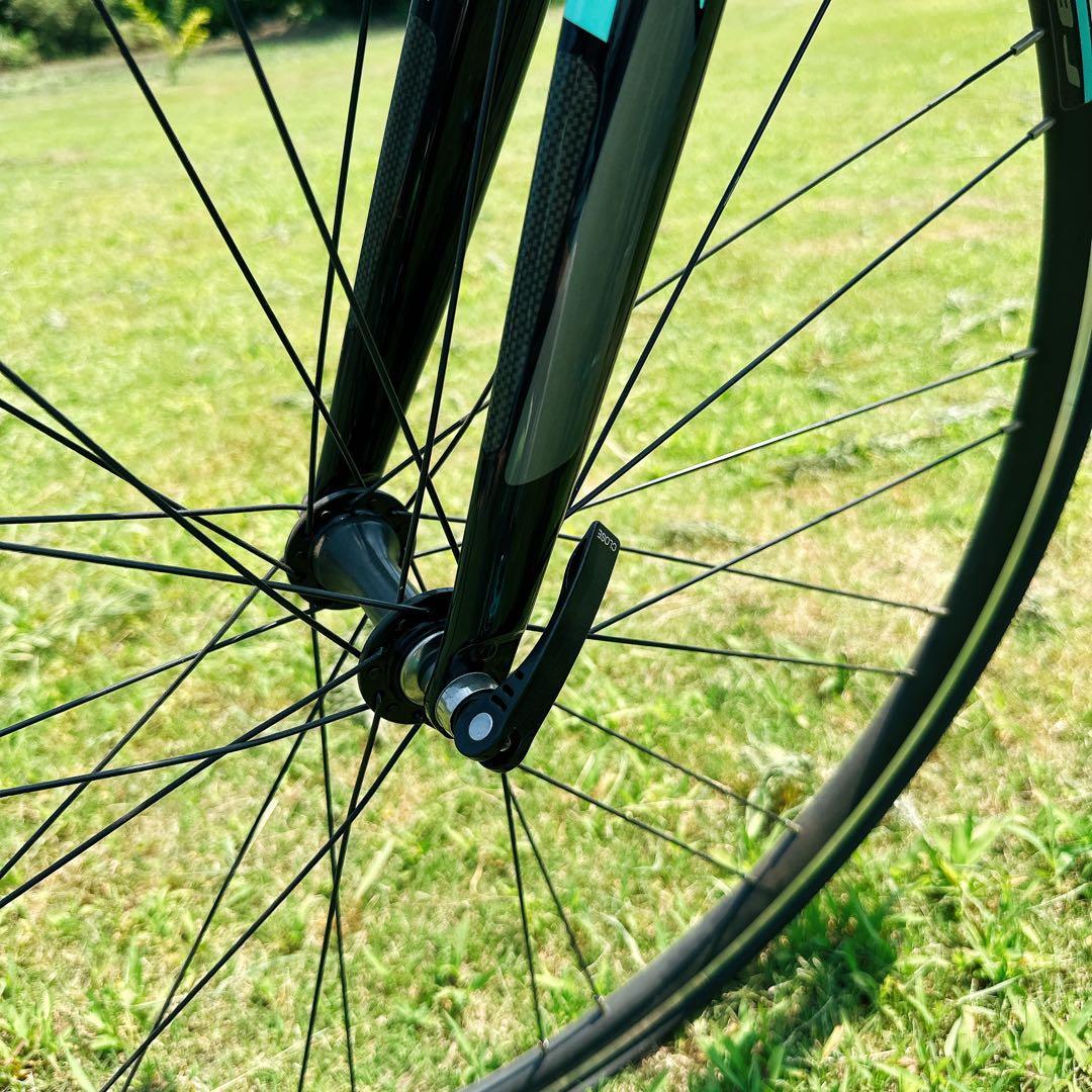 美品　41cm　Bianchi　ロードバイク　ブラック　ターコイズ　700C