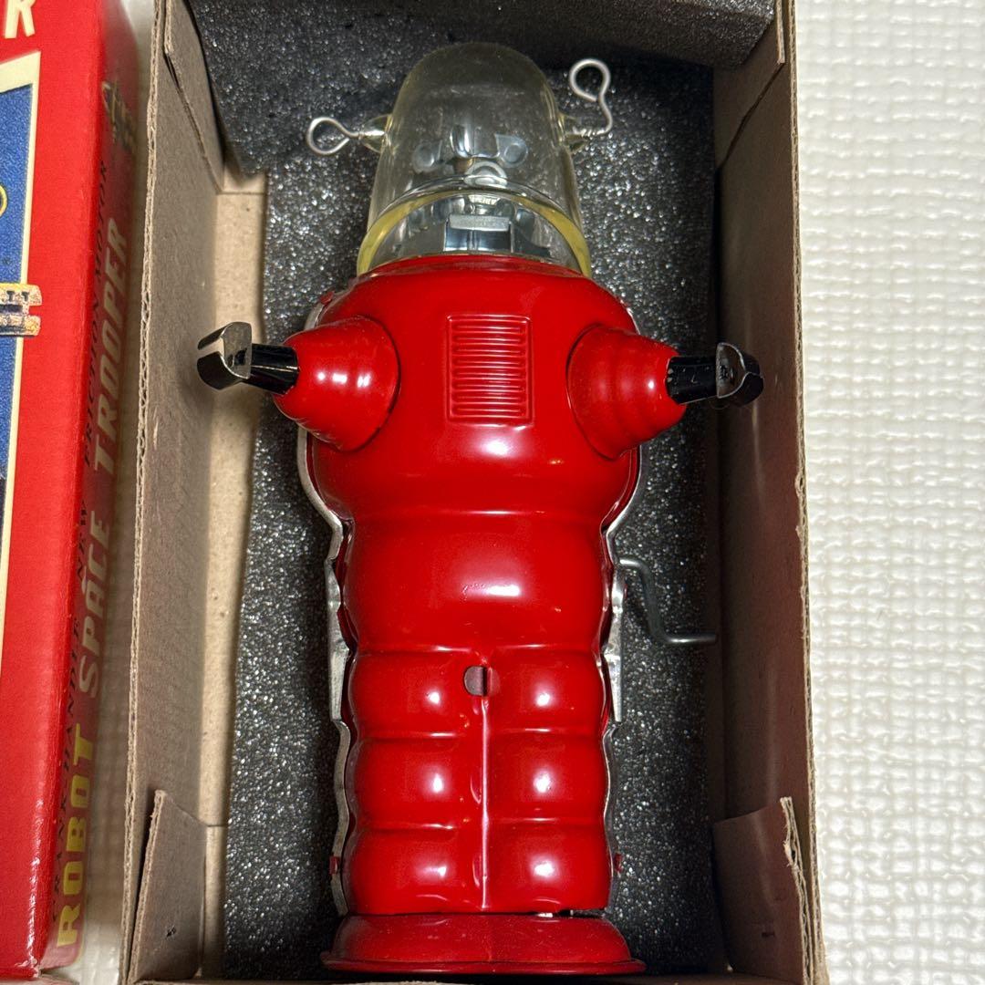 ロボット スペーストルーパー 赤 ブリキロボット