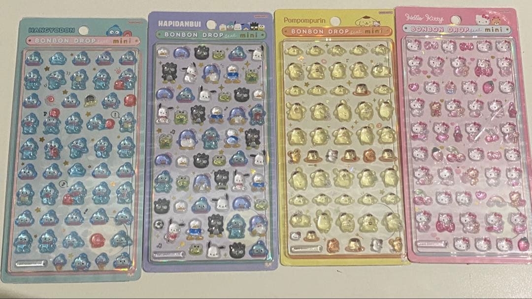 【正規品】サンリオ ボンボンドロップシール　ミニ ８枚セット