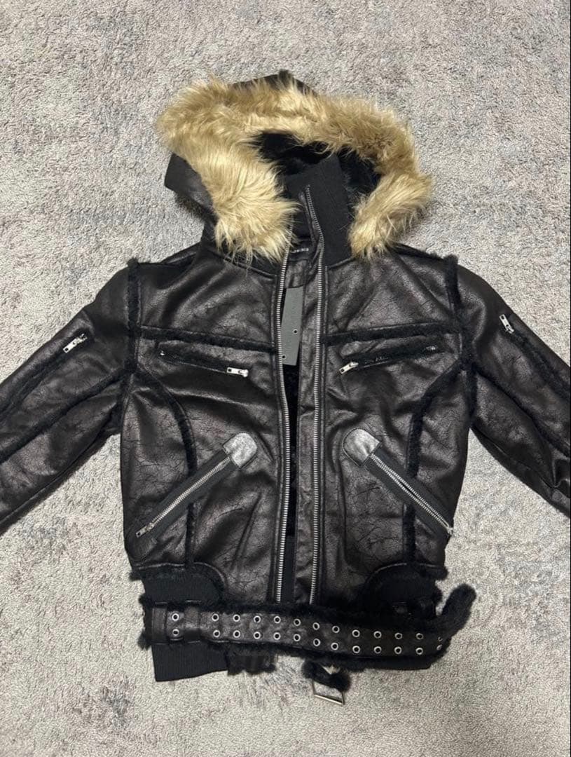 ジャケット・アウター RACERWORLDWIDE sheepskin jacket M black