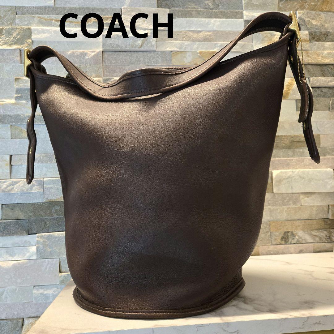 COACH　オールドコーチ　ショルダーバッグ　レザー　バケツ型　ワンショルダー