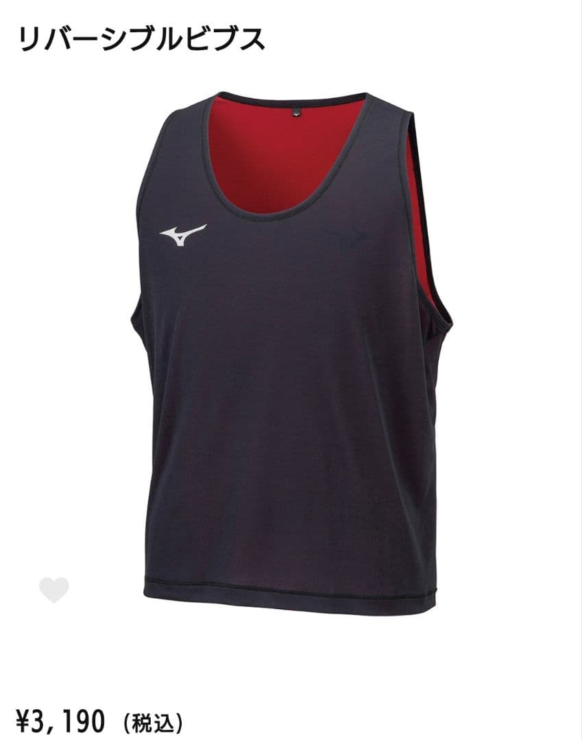 総額31, ミズノ リバーシブル ビブス 10枚セット 赤＆黒 ゼッケン