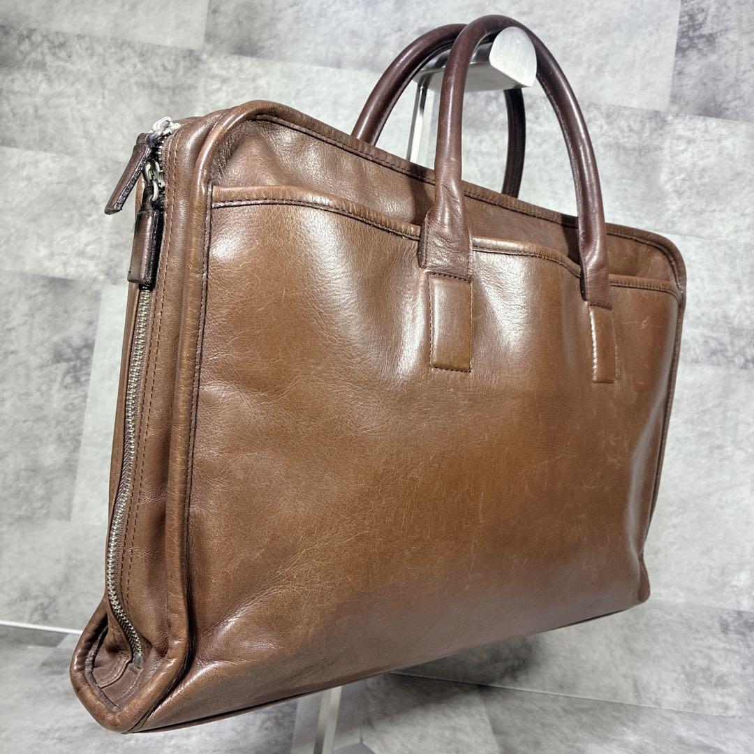 【良品】✨POTER オールレザー　ビジネスバック　ブラウン