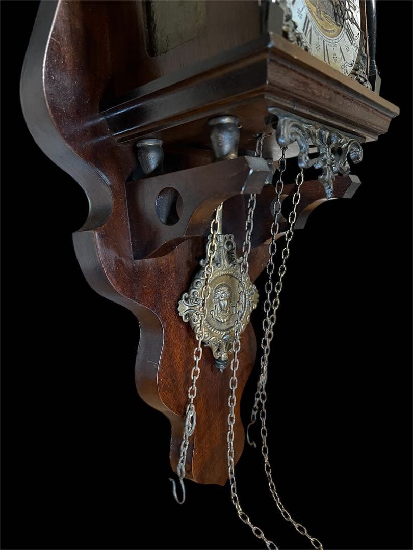 鸛《極稀少》動作確認済 ワルミンク ウーバ ムーンフェイズ 分銅式振り子掛時計