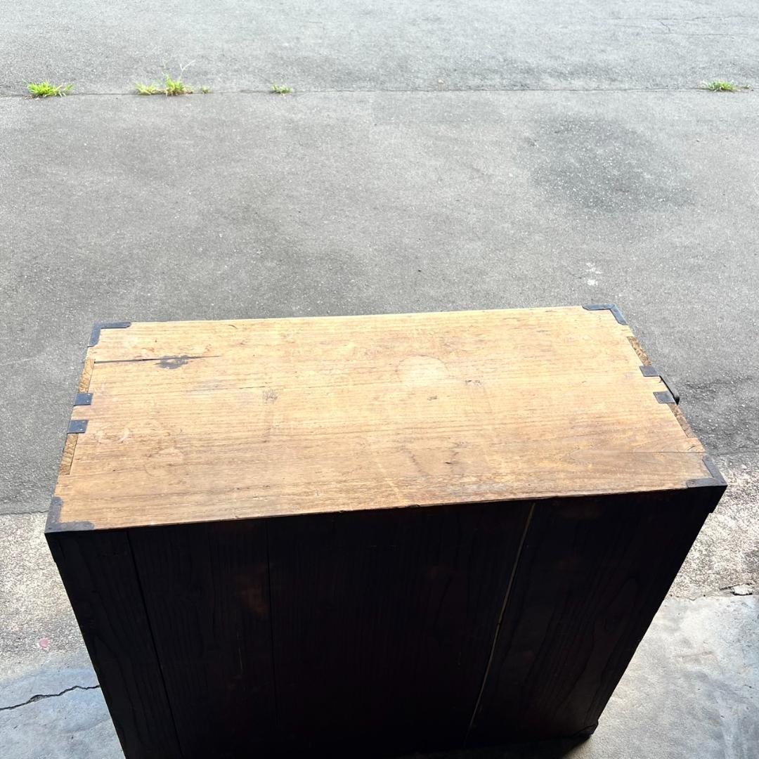 旧家より】 桐箪笥 年代物 使用感・痛み・金具破損あり 【たのメル便