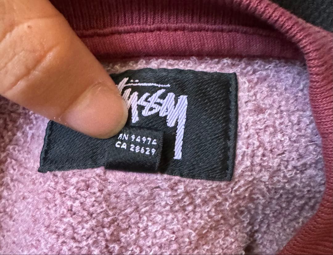 STÜSSY スポーツ スウェットシャツ バーガンディ