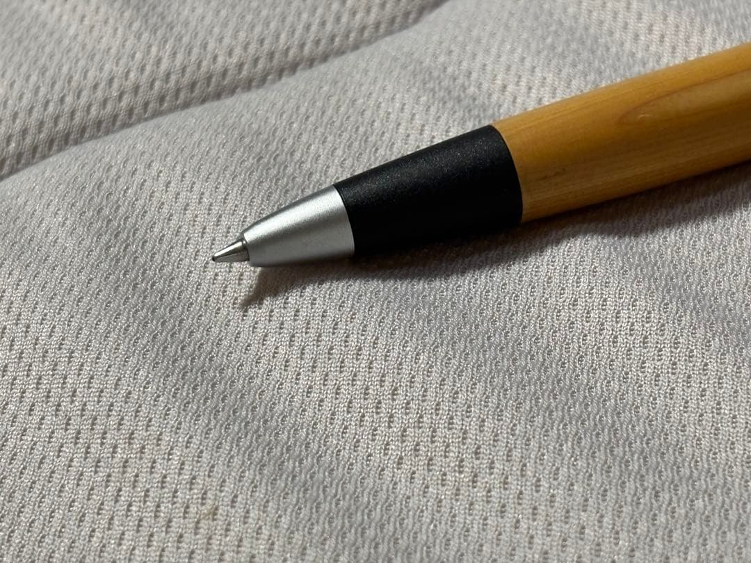 箱付き】野原工芸ボールペン 艶消しシルバー金具 木曽檜