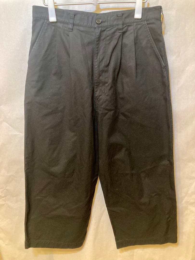 k*o様 コムデギャルソンオム ワイドパンツ ツータック ブラック COMME des GARCONS HOMME - コムデギャルソンオム24AW ウールサージ