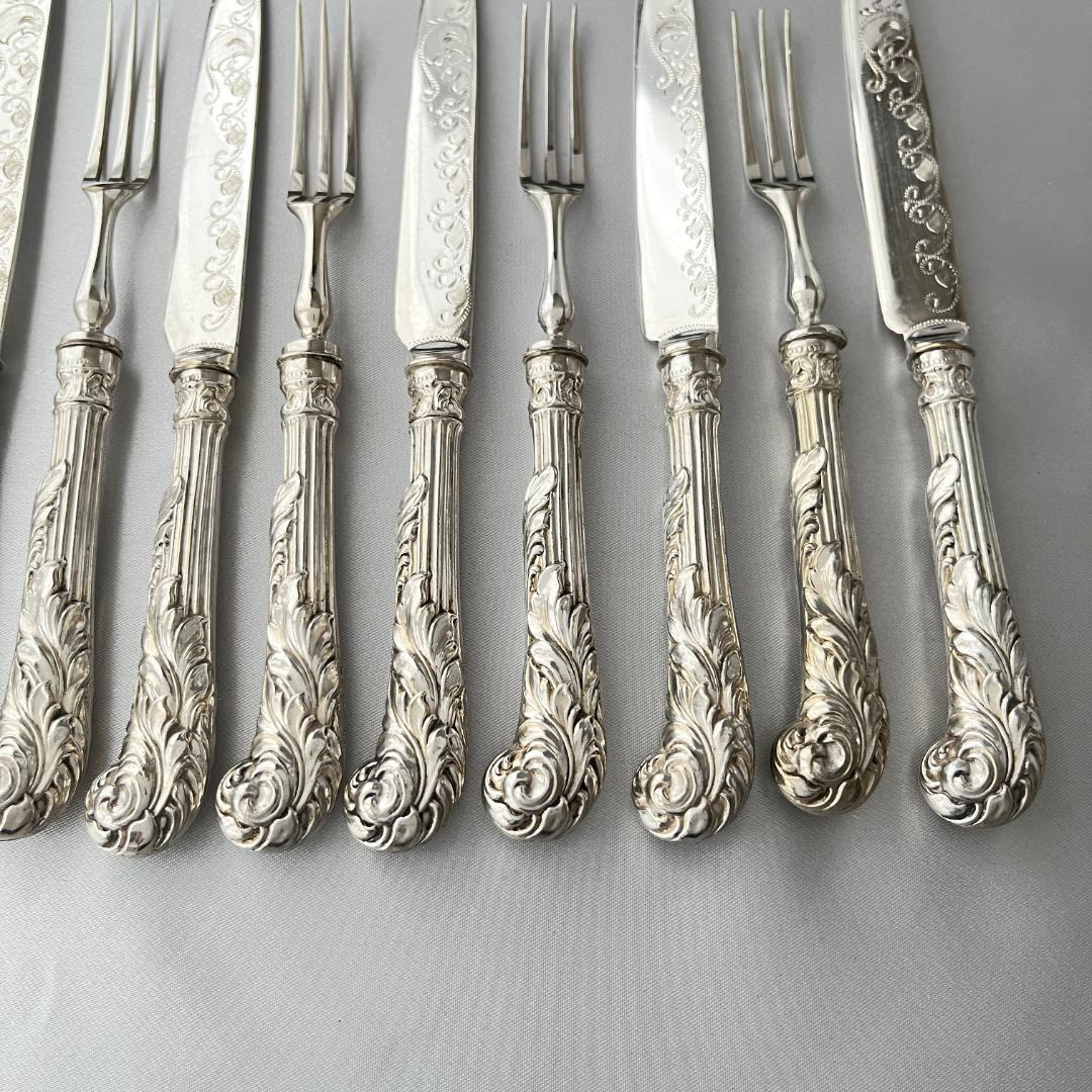 【Hamilton Laidlaw & Co 】アールヌーボー ナイフ/フォーク