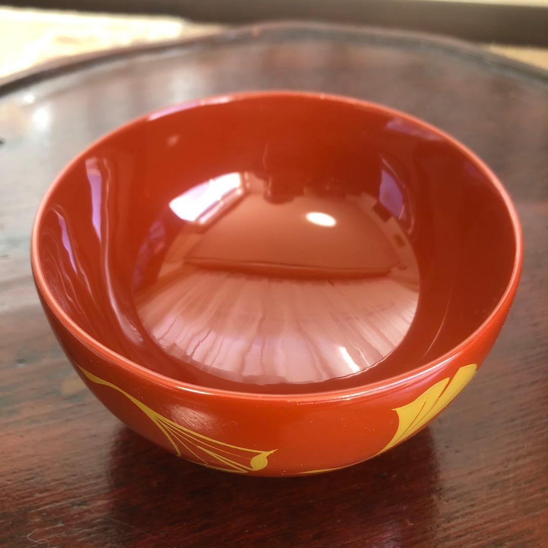 浄法寺塗　夫婦汁椀　銀杏紋　2客　うるみ工芸　天然木　専用箱　未使用品　美品