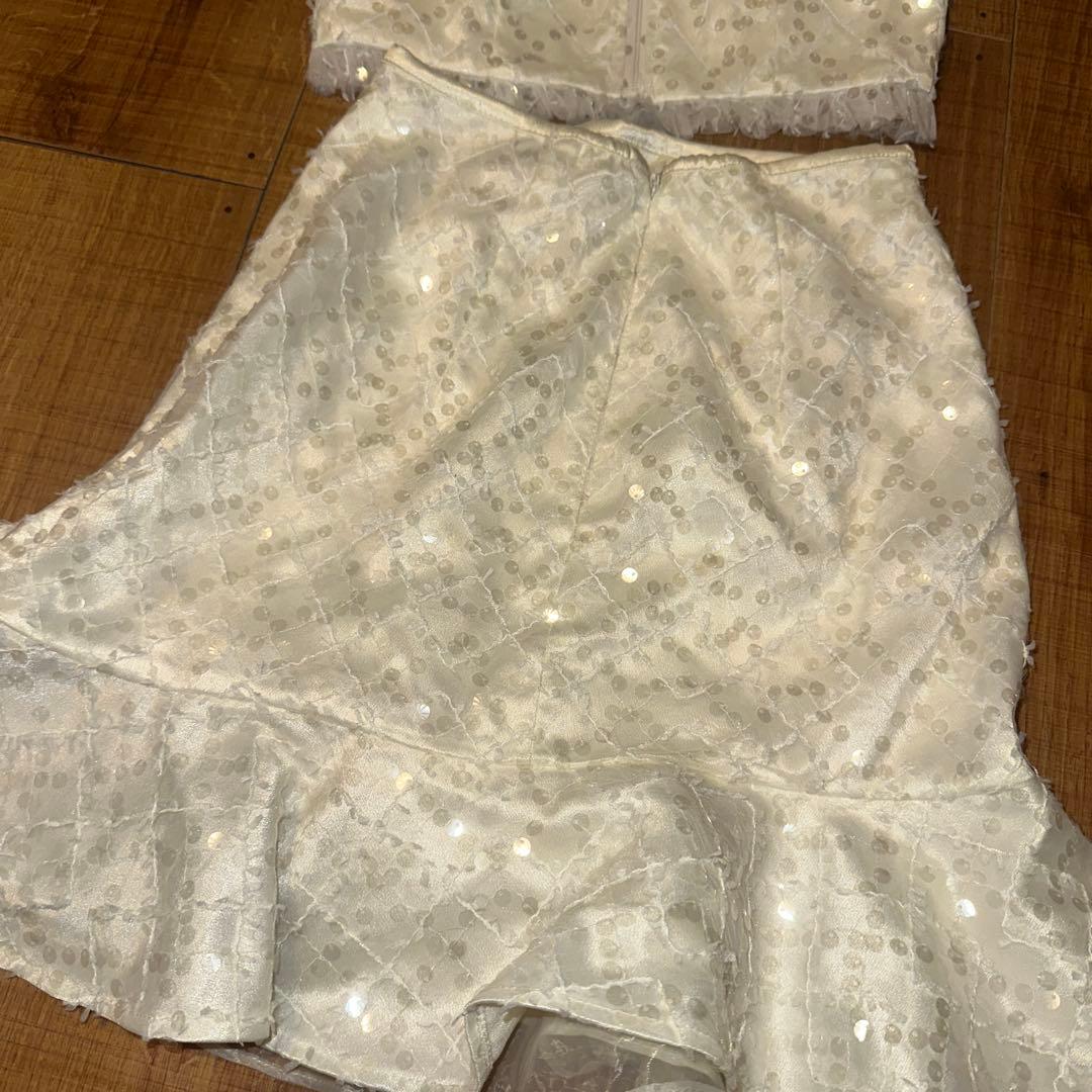 ローブドフルール スパンコールビジューフェアリーセットアップキャバドレス