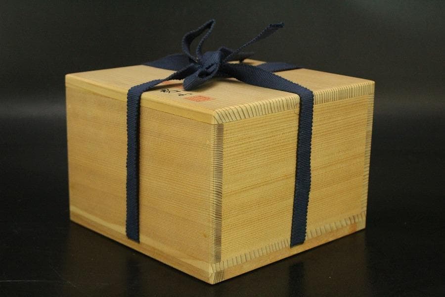 未使用品】茶道具 清水焼 粟田窯 茶碗 金彩金葵紋 岡田暁山作 (メ1224