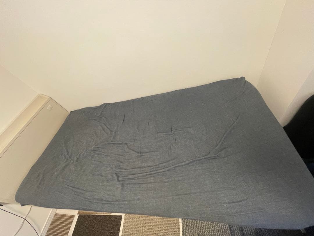 シングルベッドフレーム 引き出し付き マットレス付き