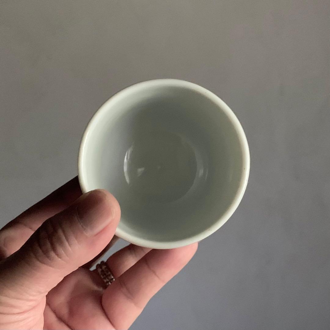 白磁 筒碗 No.2 筒盃 古道具 アンティーク 検 ） 伊万里波佐見平佐