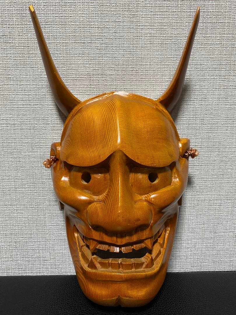 木彫り 面 般若 鬼 能面 魔除け 壁掛け