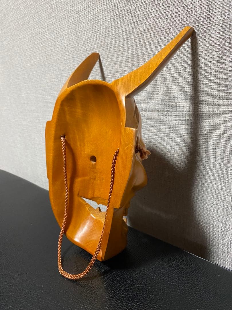 木彫り 面 般若 鬼 能面 魔除け 壁掛け