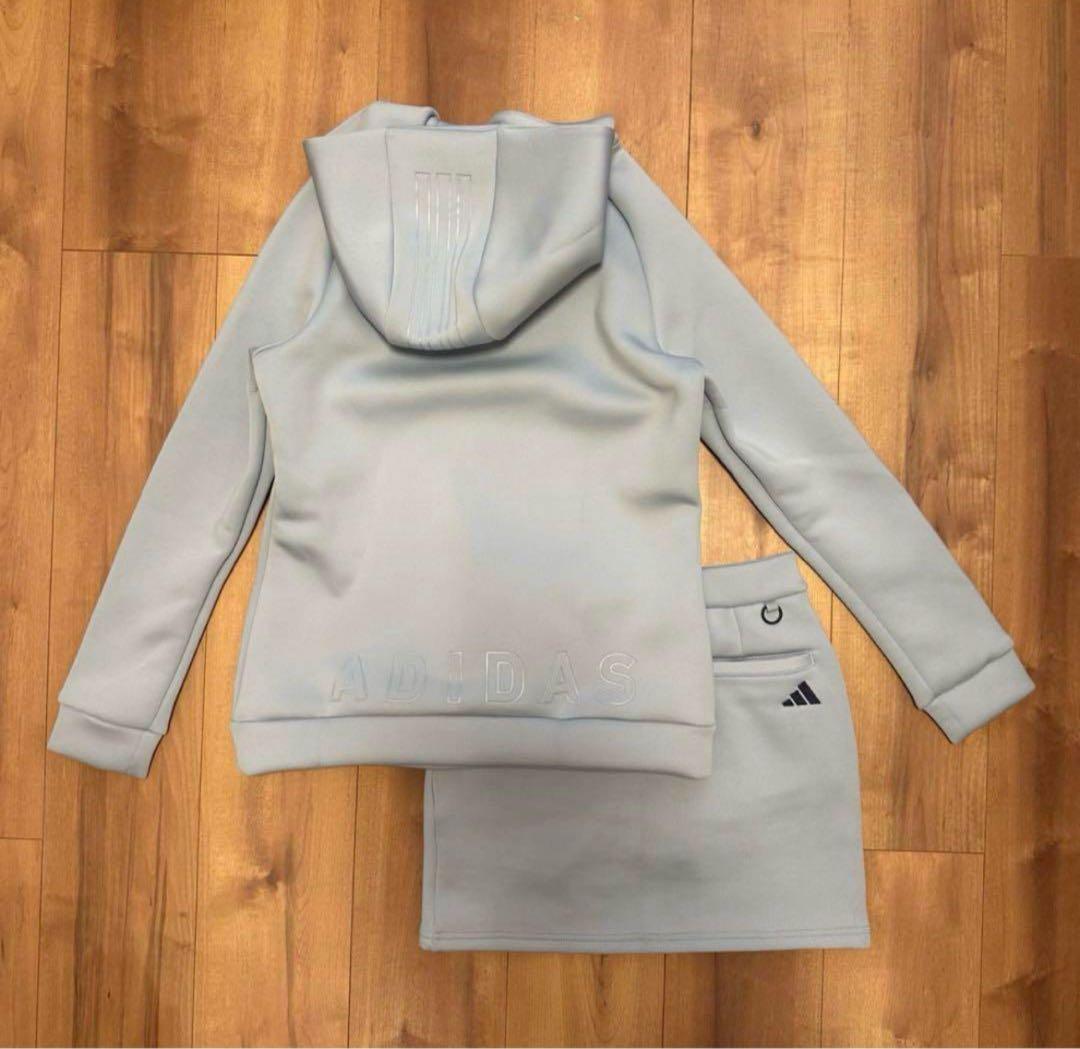 ダンボールニット　セットアップ　上下S 秋冬　水色　もちもち　ゴルフ