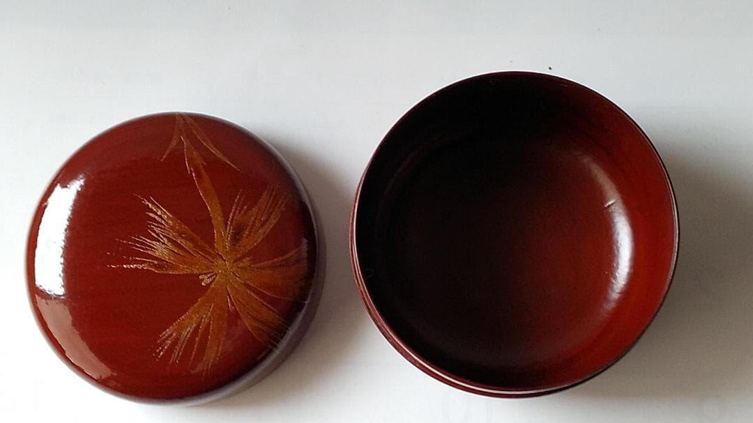 茶道具 茶器 輪島塗 撫子蒔絵 平棗 榎木盛 漆器 漆芸 共箱 共布 栞 新品