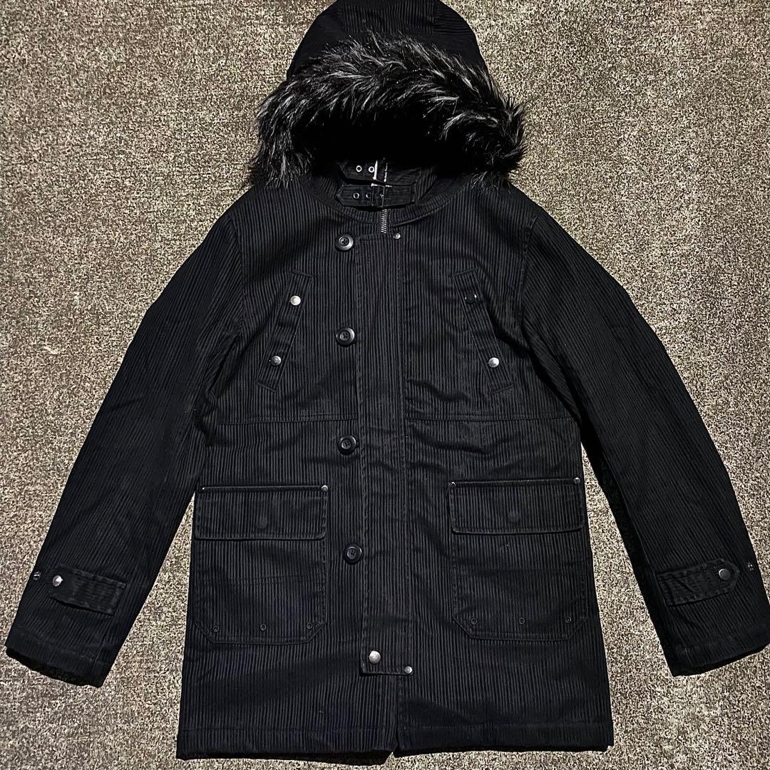 00s Y2K archive ファー コート 平成 お兄系 ダークコア M