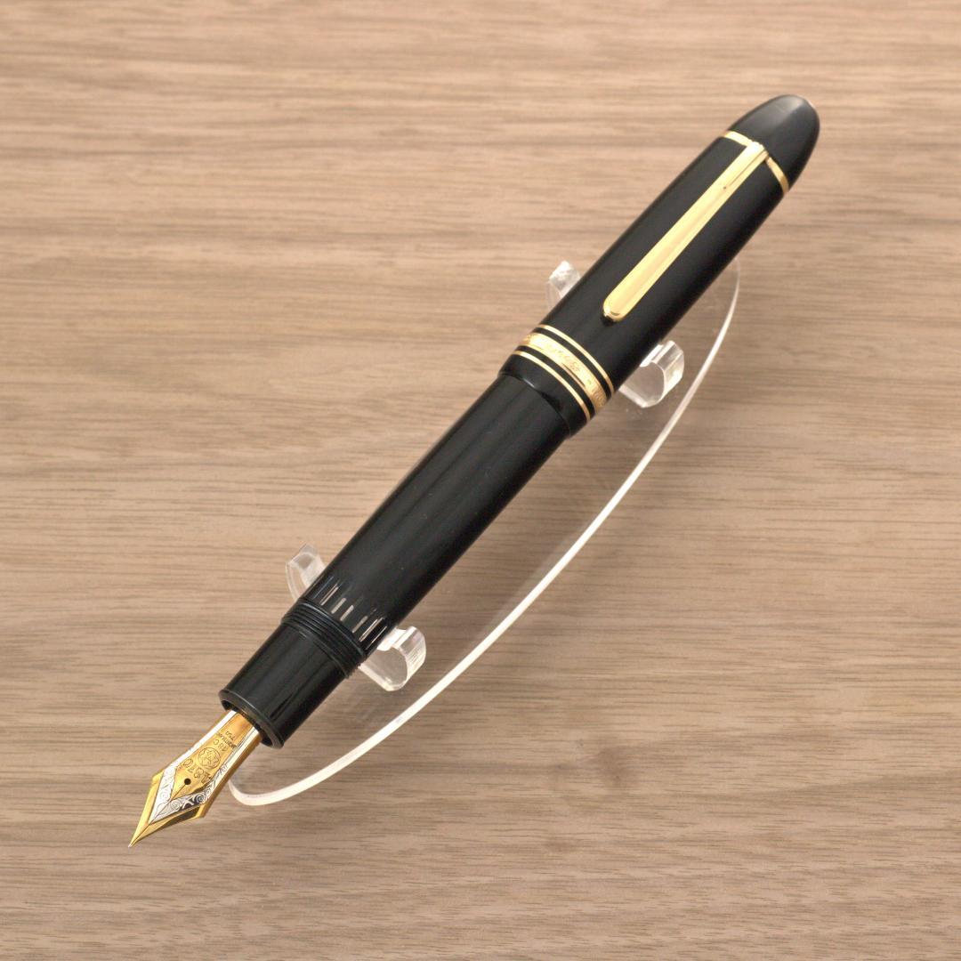 ★美品★　モンブラン　万年筆　149　18C　三帯　F　エボナイト芯　箱インク