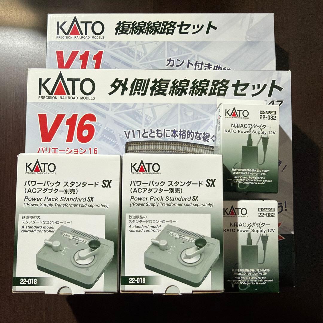 KATO V11 V16 複線線路セット パワーパックスタンダードSX 電源つき KATO V11 V16 複線線路セット パワーパックスタンダードSX 電源つき