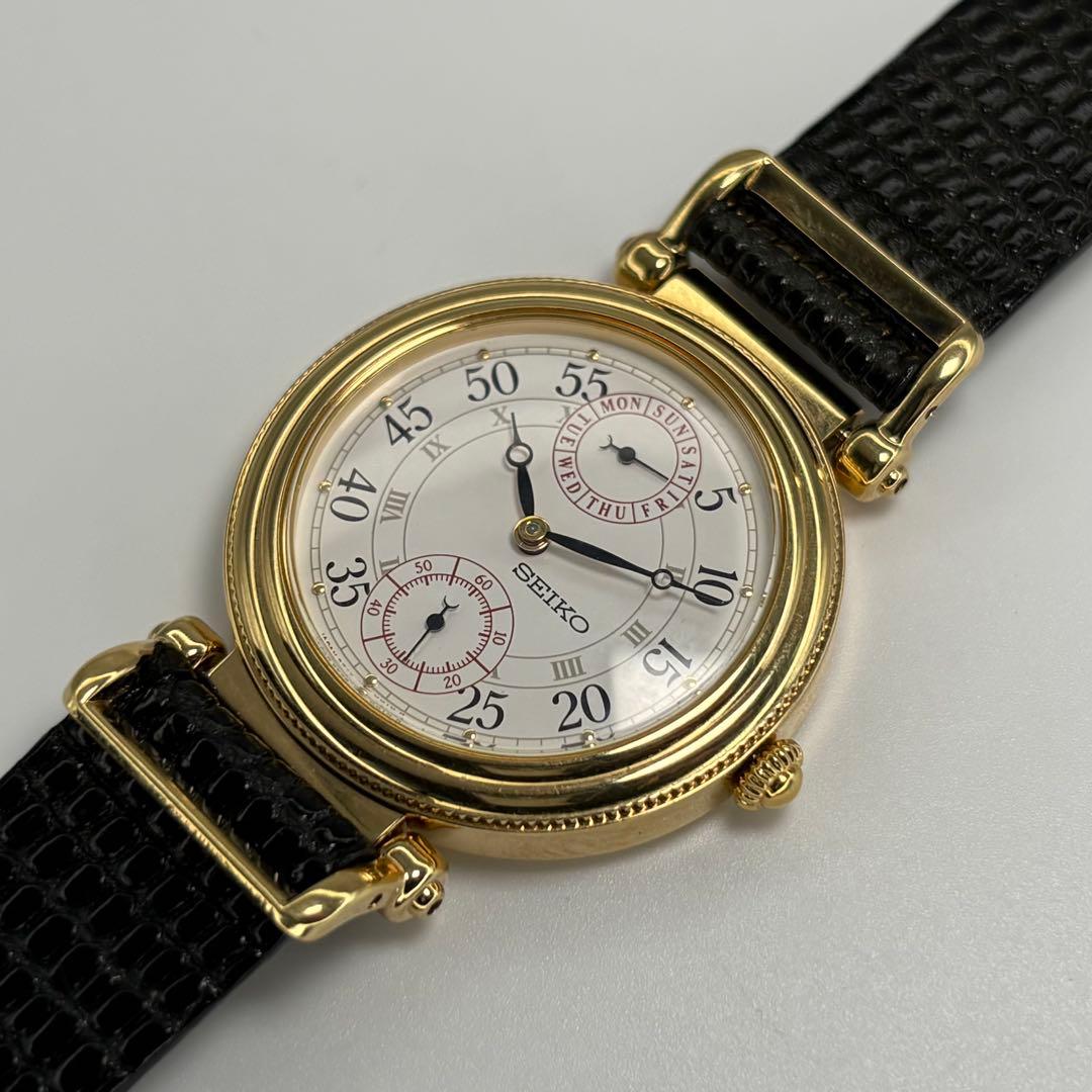 新品同様品 SEIKO セイコー ヌーヴォ 高級クォーツ腕時計 電池交換済