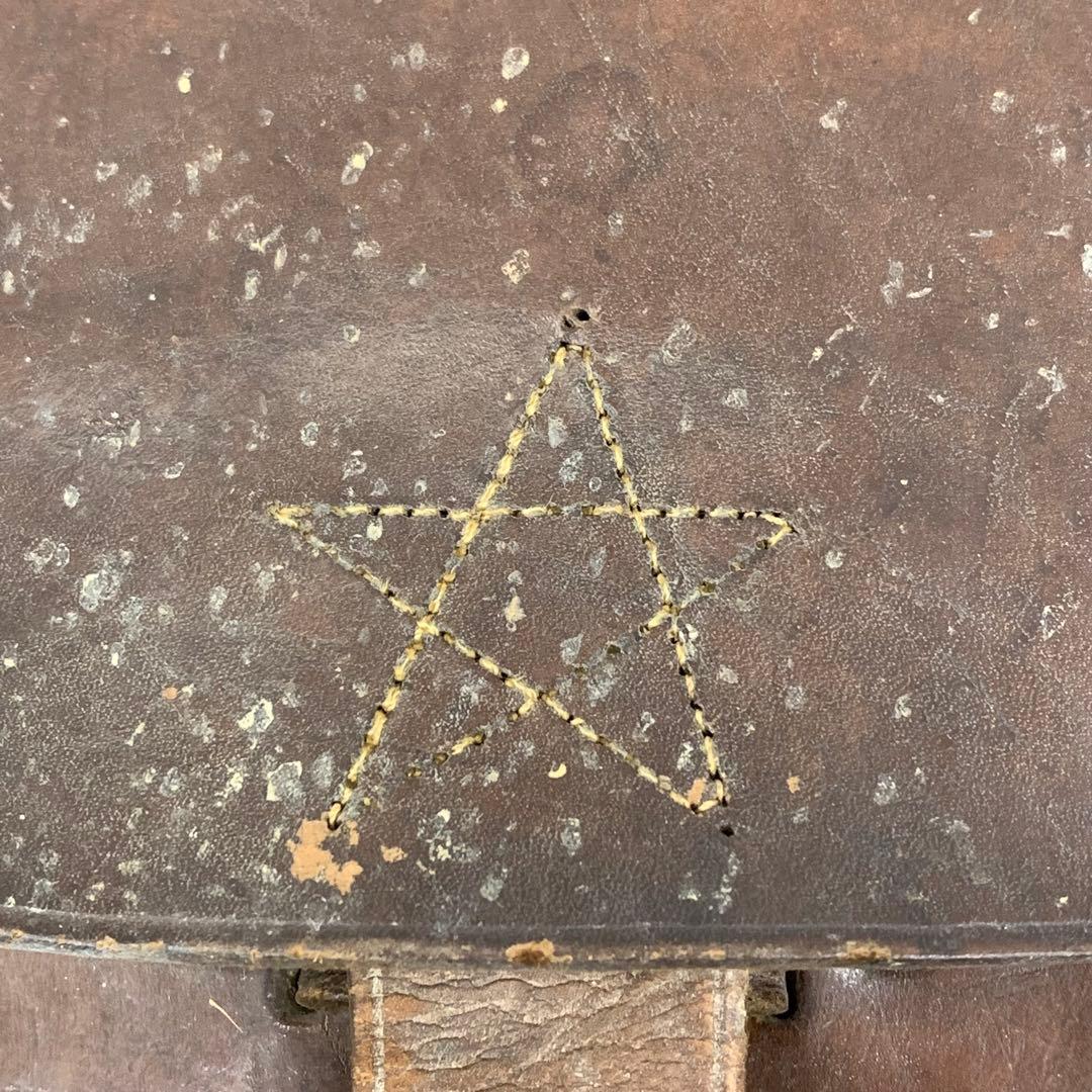 【Cy'shops】旧日本軍将校鞄 星印 水筒 当時物 時代物