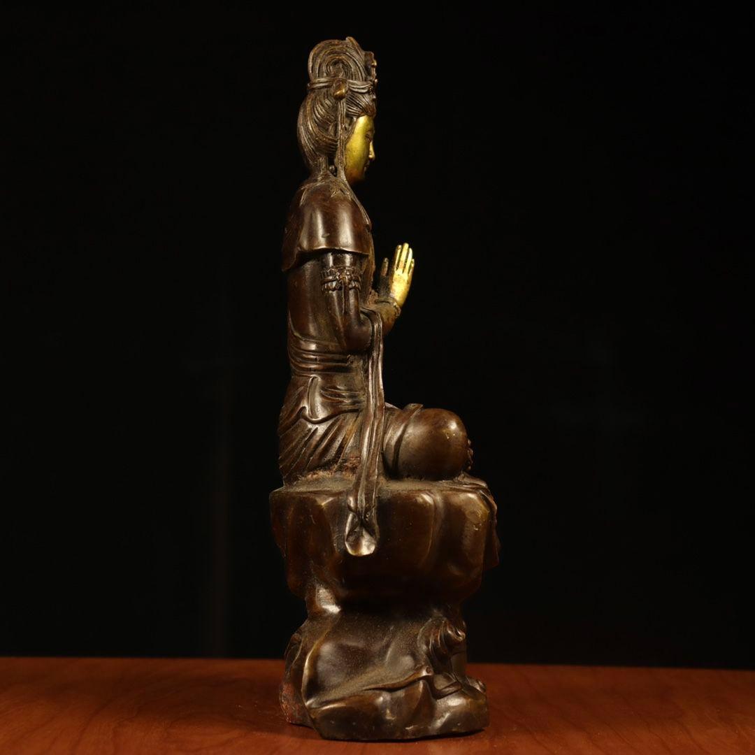 仏教美術 仏像 自在観音 小仏像 銅製 銅器